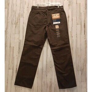 Blue Mountain Men's Relaxed Fit Cotton Canvas Pants 34x34  5-Pocket NEW Brown